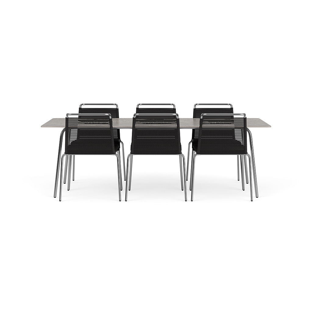 Teglgaard - Large Garden Set - Table 90x200/Black