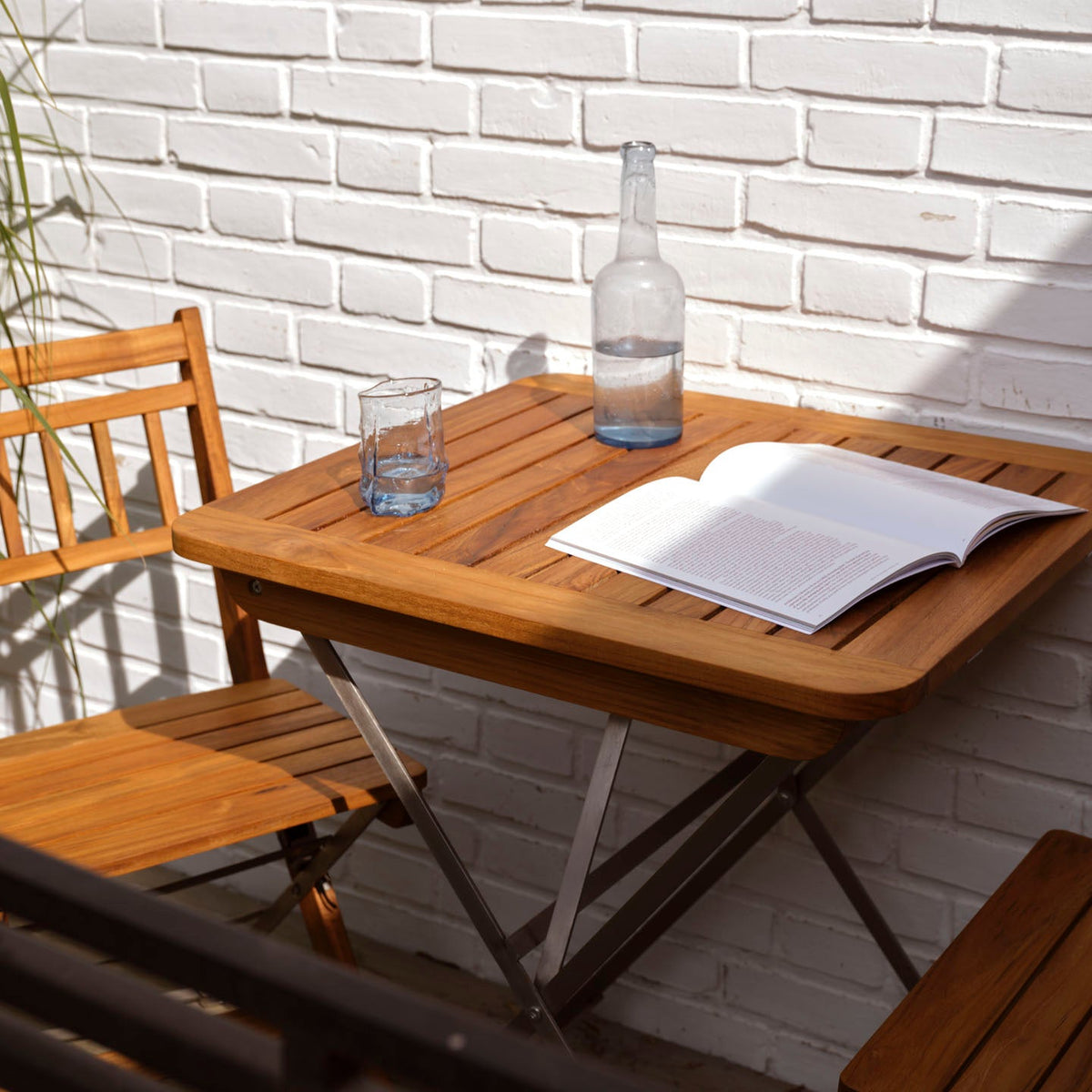 M23 Lilleø - Balcony chair - Steel - Teak