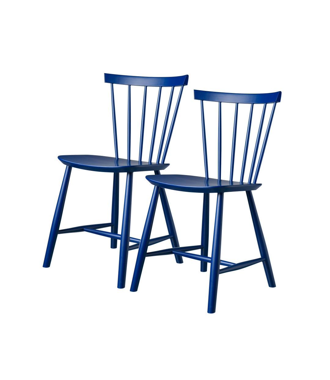J46 Stol 2stk Bøg dark blue af Poul M. Volther