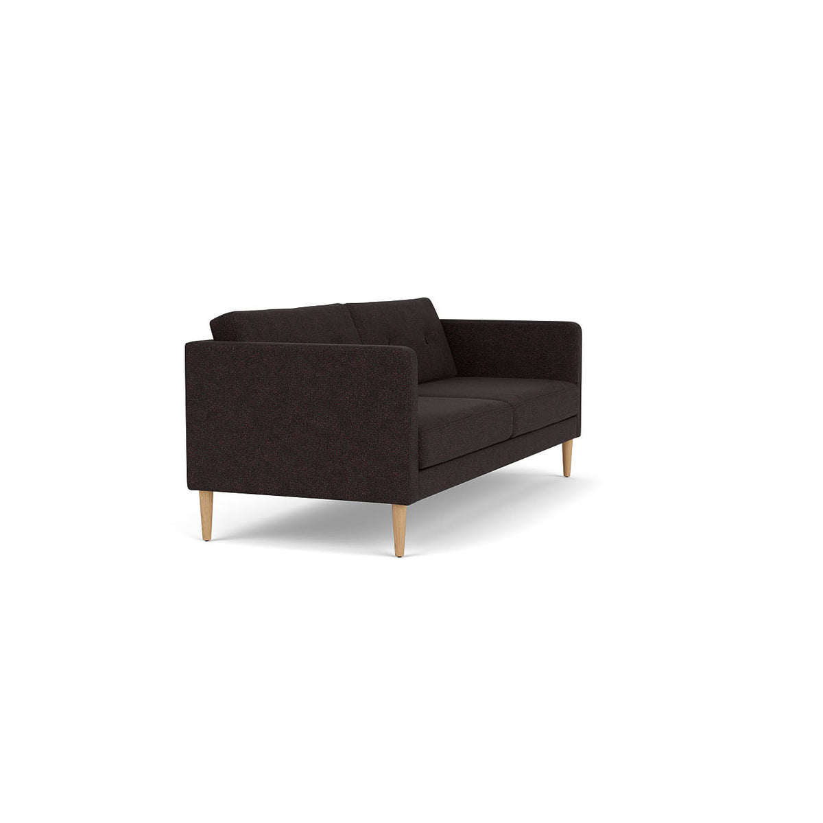 L42 - Firhøj - 2,5 pers. sofa Eg, Natur, Lakeret, Bowen, Black-Brown (7030.21) - MTO af Unit10