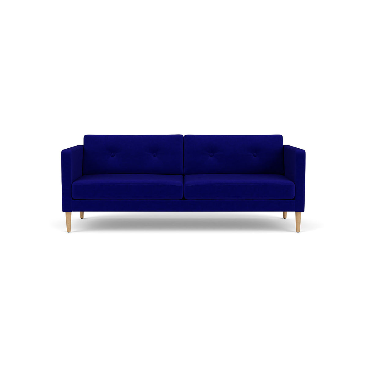 L42 - Firhøj - 2,5 pers. sofa Eg, Natur, Lakeret, Ploegwool, Blue (43) - MTO af Unit10