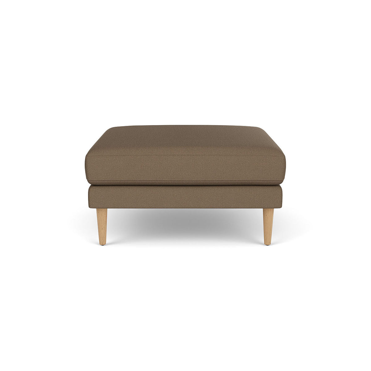 L42 Firhøj Puf 90 x 90 cm, Eg, Natur, Lakeret, Grain, Taupe (61230) - MTO af Unit10