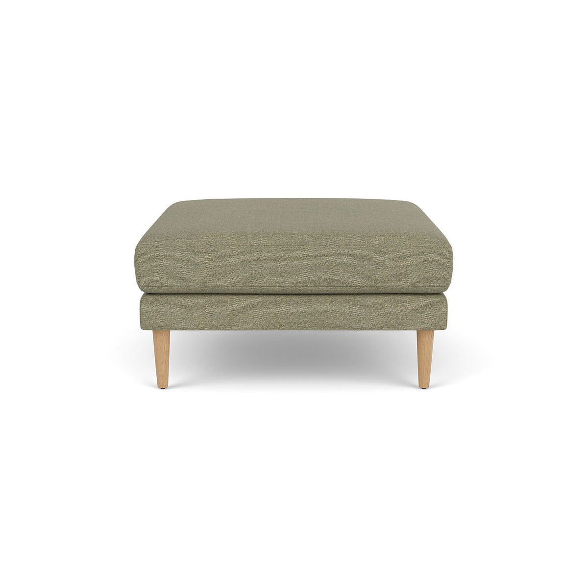 L42 Firhøj Puf 90 x 90 cm, Eg, Natur, Lakeret, Prairie, Green (58) - MTO af Unit10