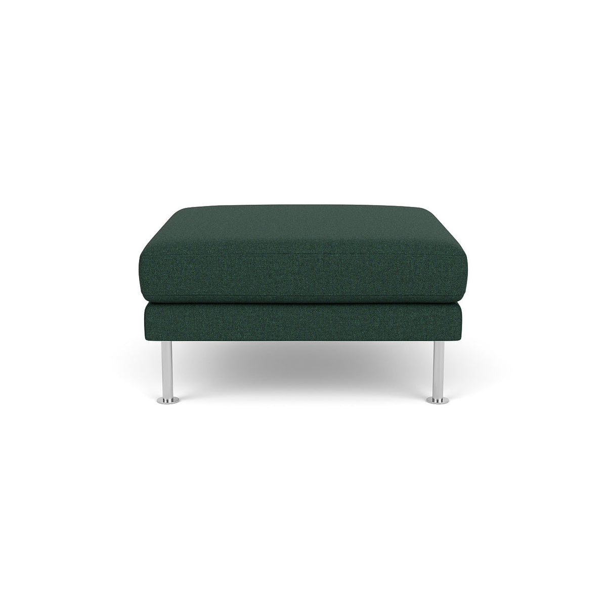 L42 - Firhøj - Puf 90 x 90 cm - Stål, Metal, Børstet, MLF, Green (32) - Unit10 - MTO