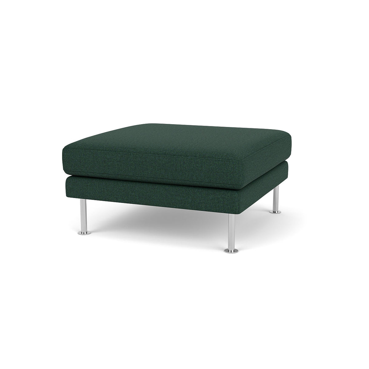 L42 - Firhøj - Puf 90 x 90 cm - Stål, Metal, Børstet, MLF, Green (32) - Unit10 - MTO