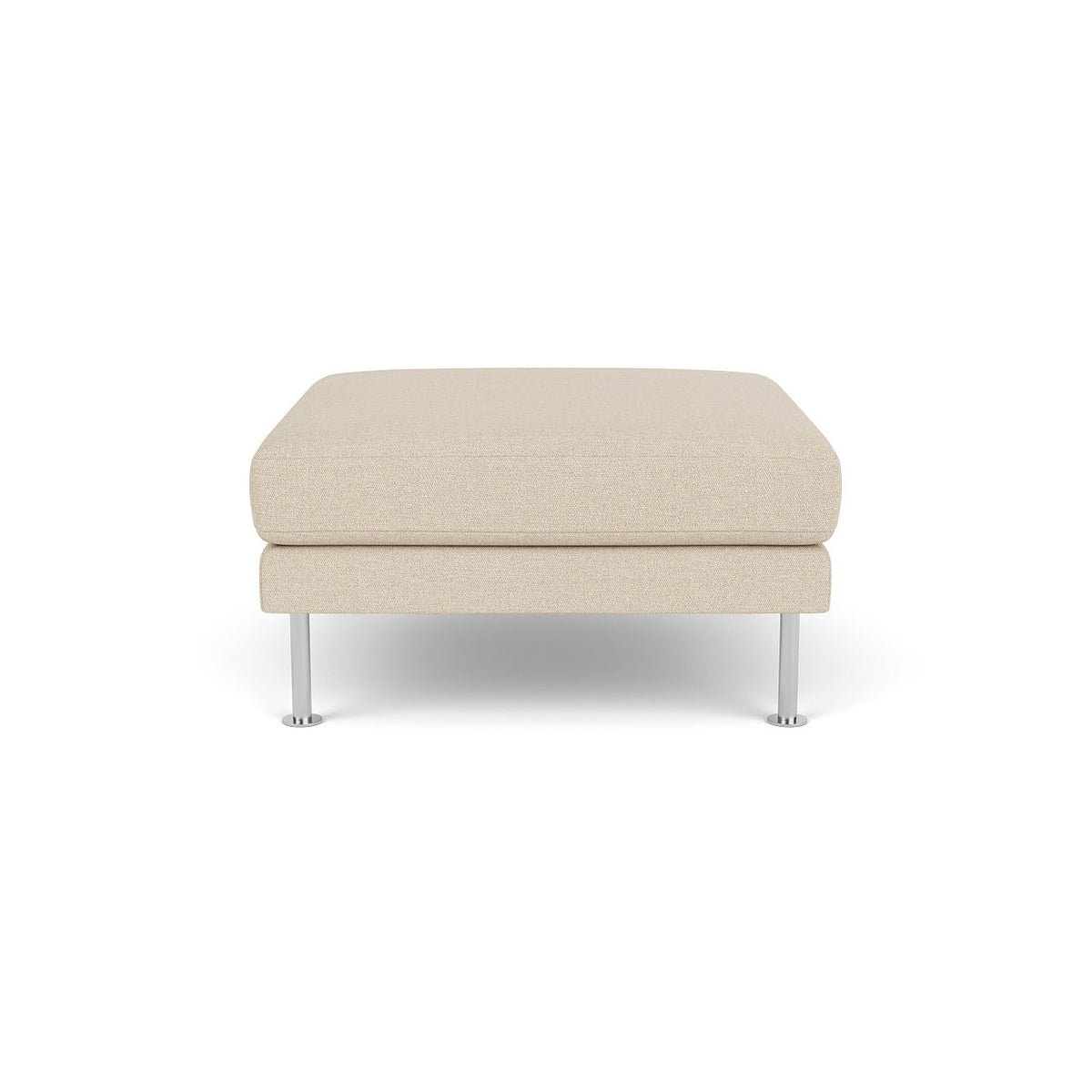 L42 Firhøj Puf i Stål og Børstet Metal 90x90 cm i farven Prairie Beige (90) af Unit10