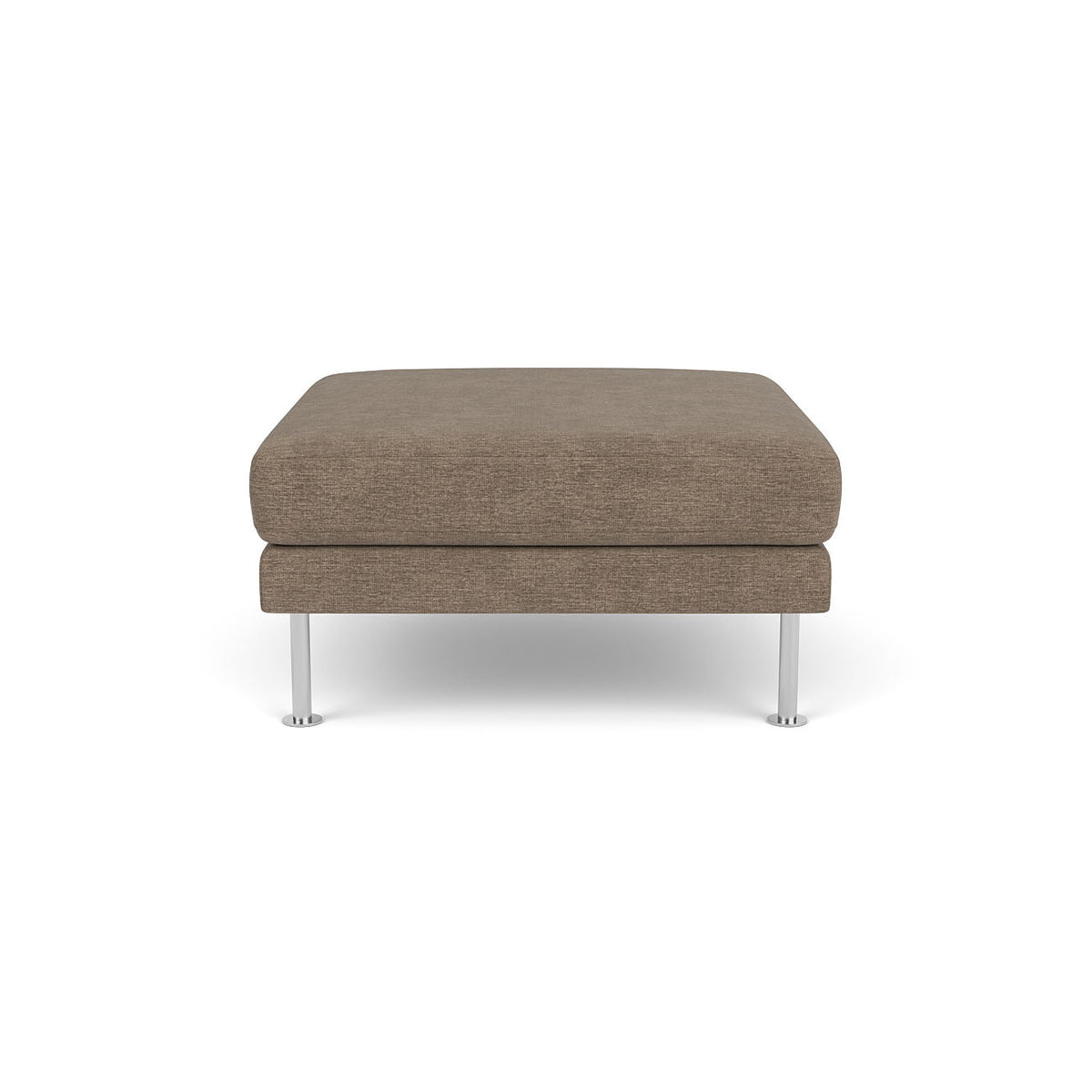 L42 - Firhøj - Puf 90 x 90 cm - Stål, Metal, Børstet, Tangent, Taupe (233) - Unit10 - MTO