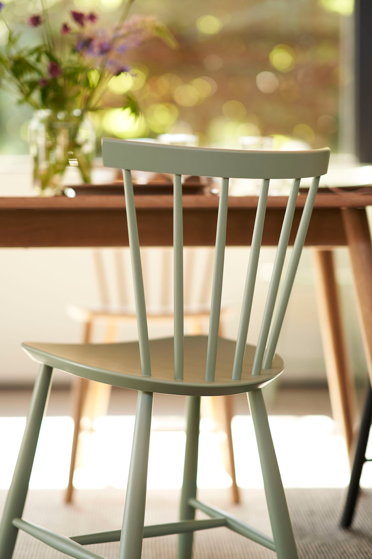 J46 - Chair - Beech - Dusty Green - Lifestyle 2