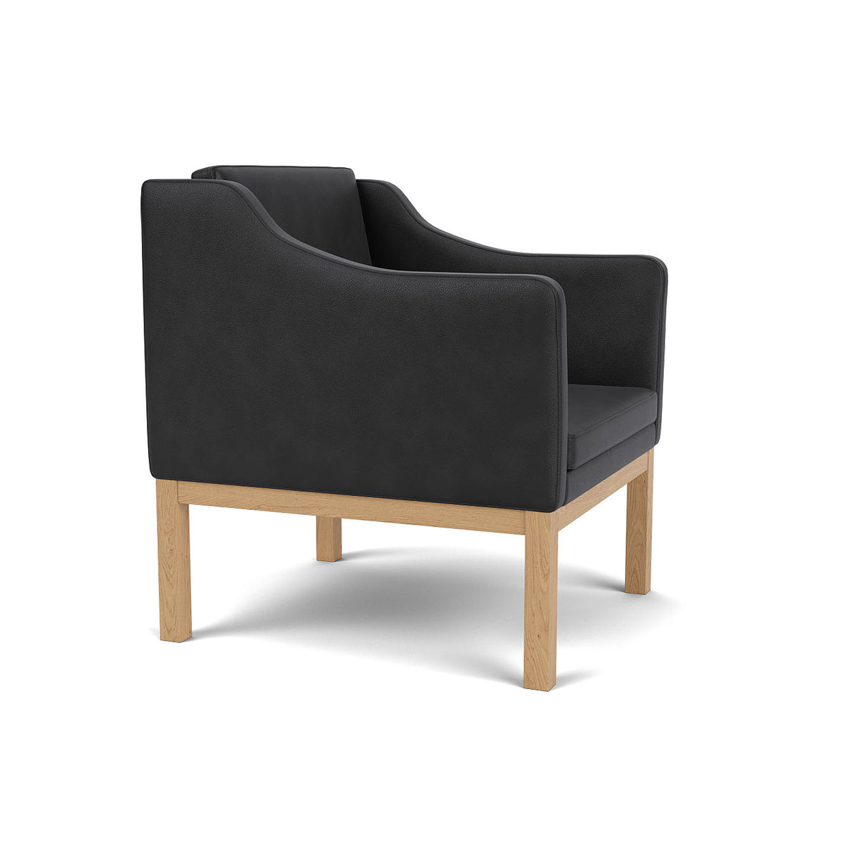 L46 - MK155 - Lænestol - Black læder