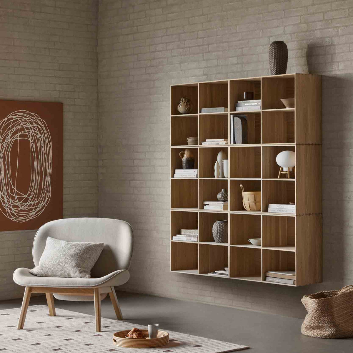 B98 Bogkasser eg 54x72x32 - Mogens Koch-miljø