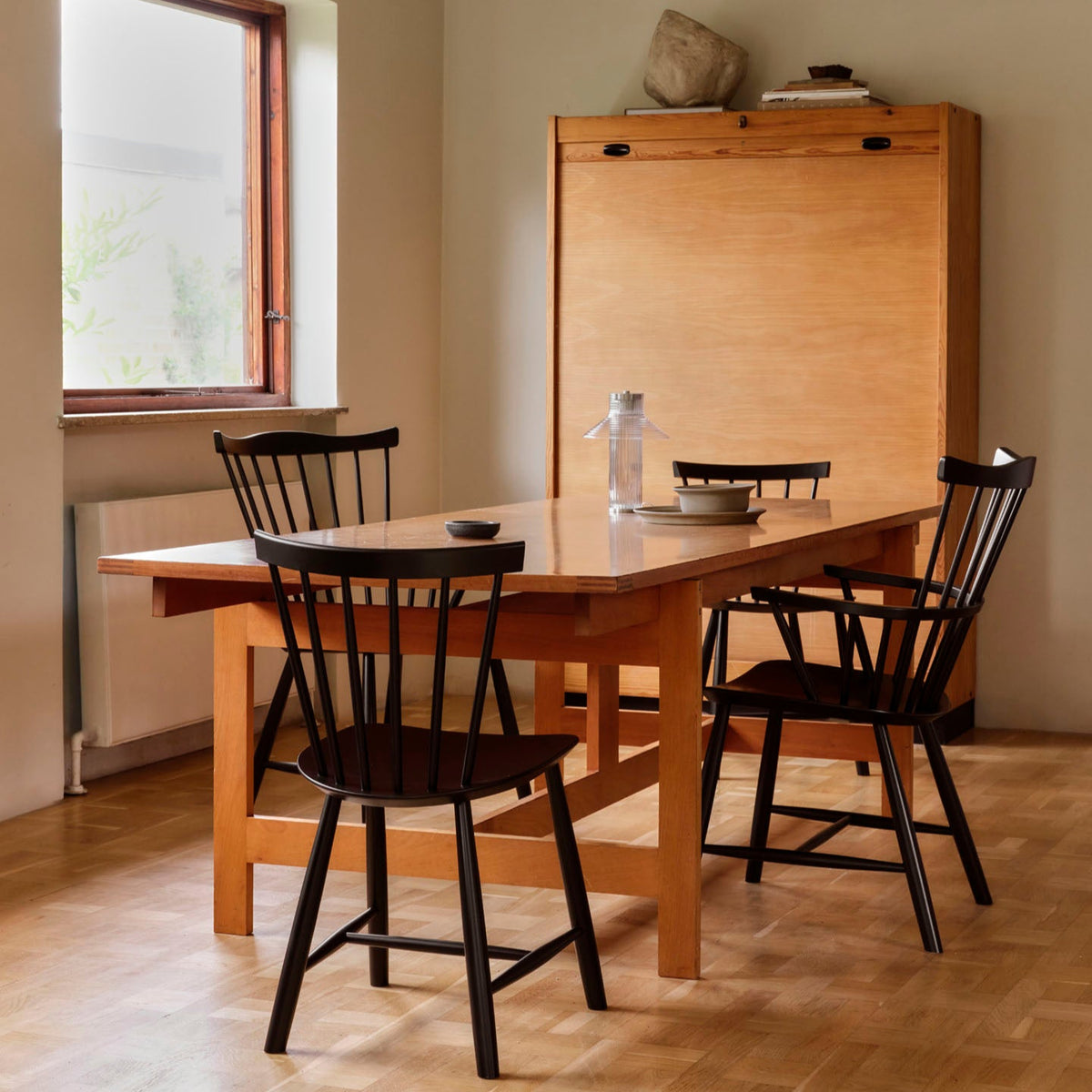 J52B - Chair - Beech - Jet Black