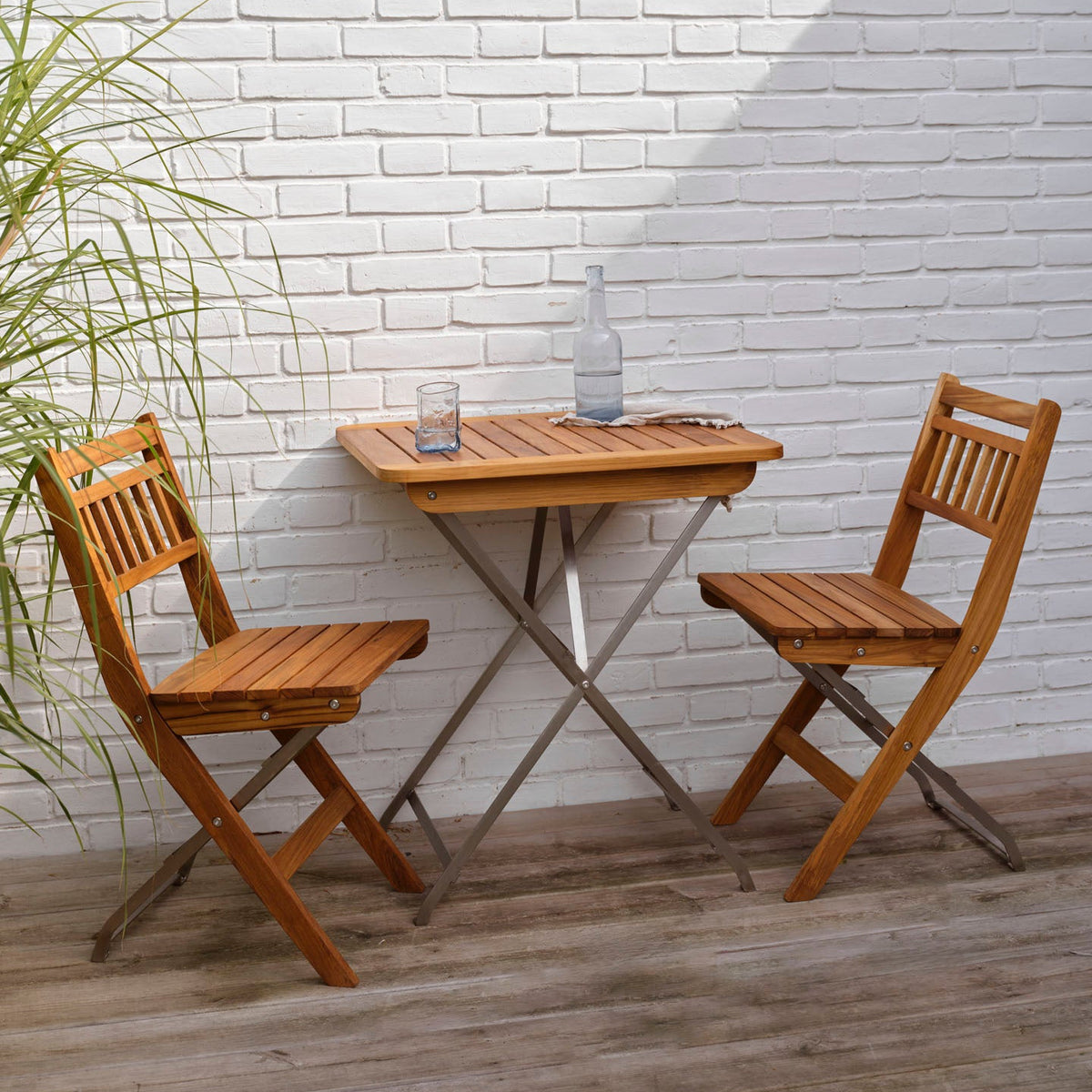 M23 Lilleø - Balcony chair - Steel - Teak