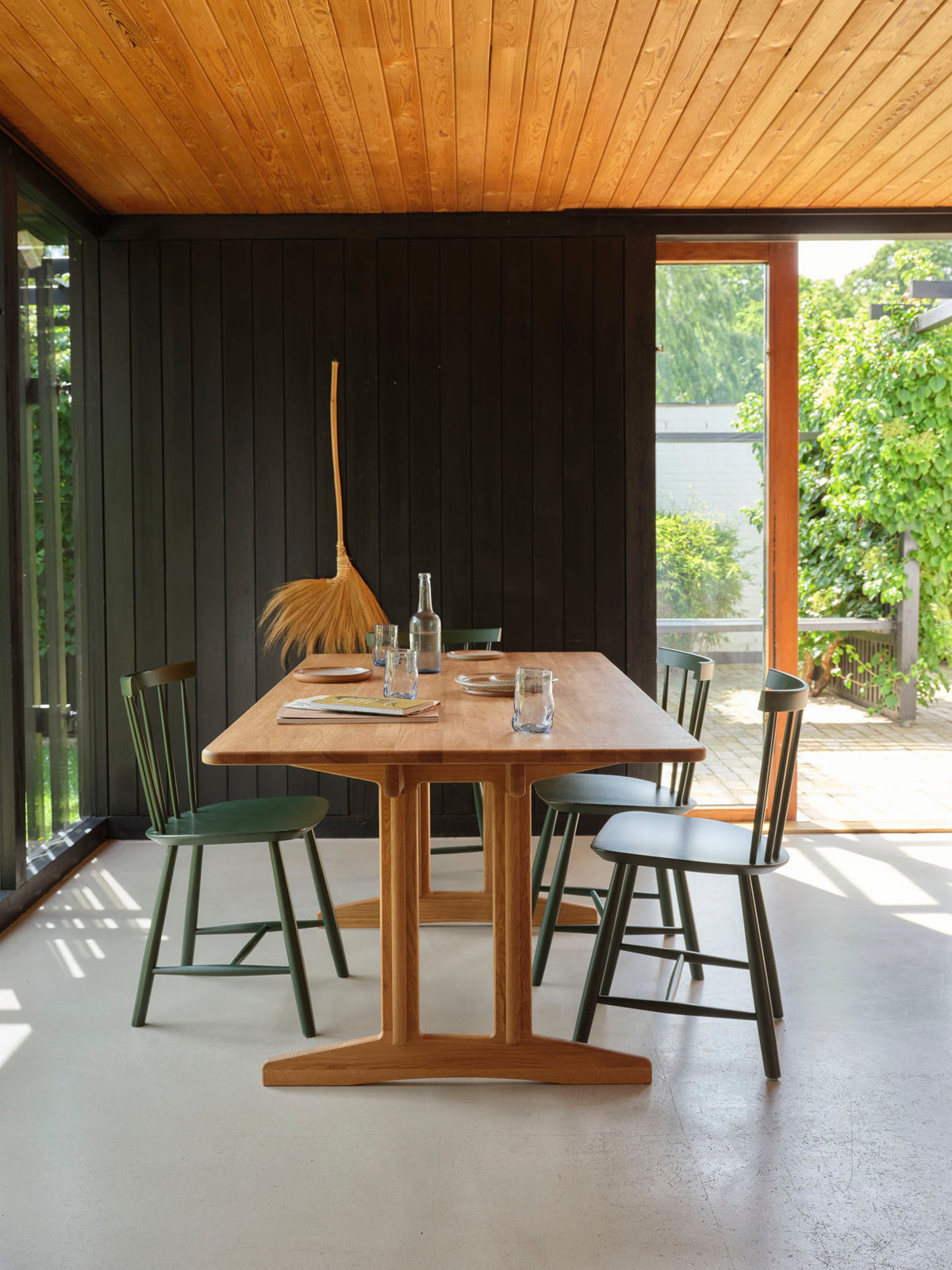 J46 - Chair - Beech - Bottle Green - Lifestyle 4