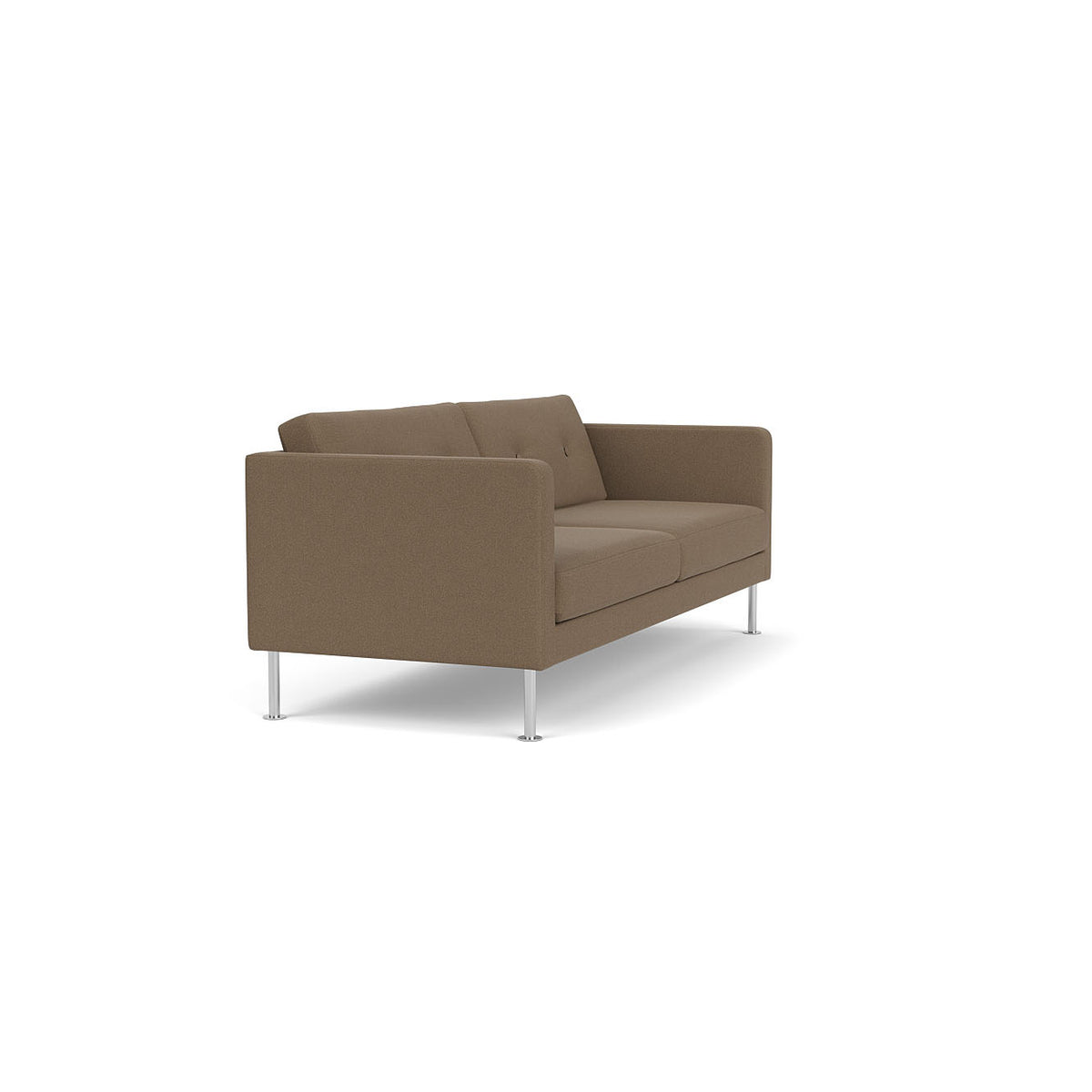 L42 - Firhøj - 2,5 pers. sofa Stål, Metal, Børstet, Grain, Taupe (61230) - MTO af Unit10