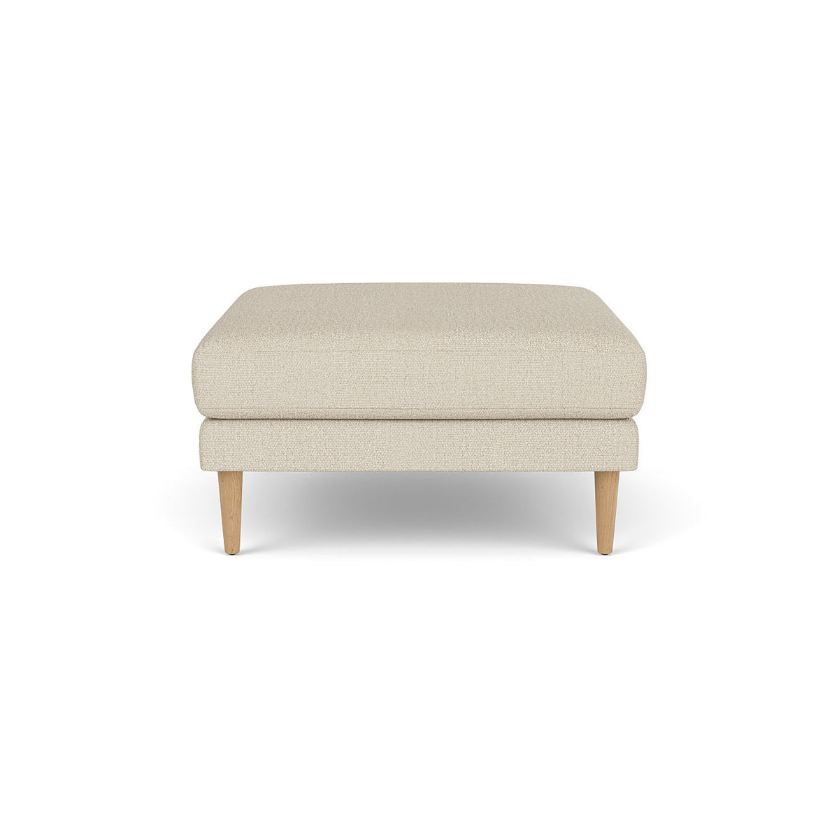 L42 Firhøj Puf 90 x 90 cm, Eg, Natur, Lakeret, Monza, Beige (00) - MTO af Unit10