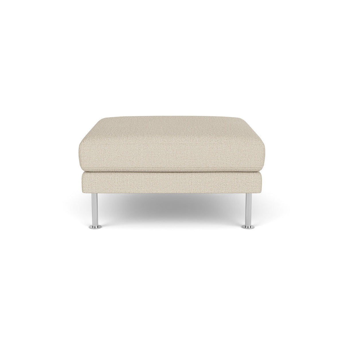 L42 Firhøj Puf 90 x 90 cm, Stål, Metal, Børstet, Monza, Beige (00) - MTO af Unit10