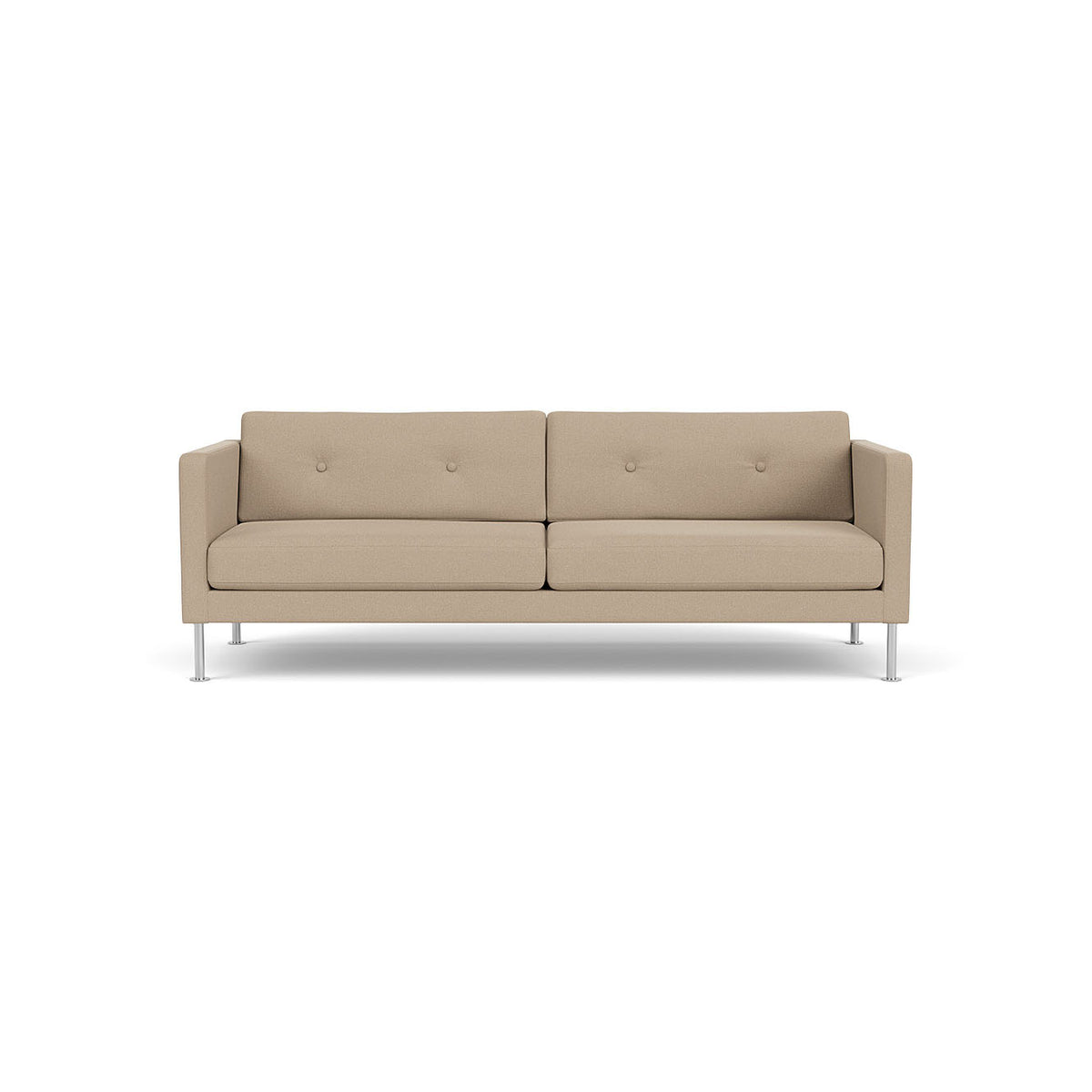 L42 Firhøj 3 pers. sofa Stål Metal Børstet Grain Beige (61252) Unit10 MTO